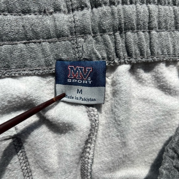 Men's MV Sport Joggers Gray Vermont University M Stretch Pockets Academia Sweats - Picture 3 of 12